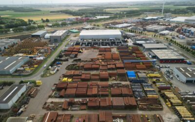 Luftaufnahme unseres Lagers in Moerdijk, Niederlande_Hoesch Spundwand und Projekte GmbH
