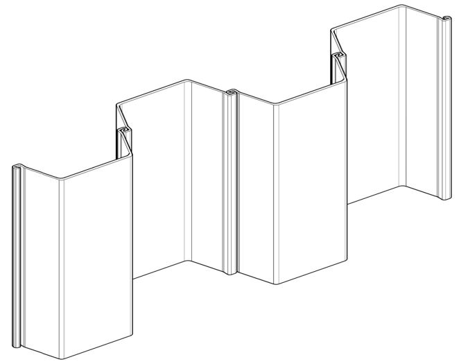 Zeichnung einer Stahlspundwand