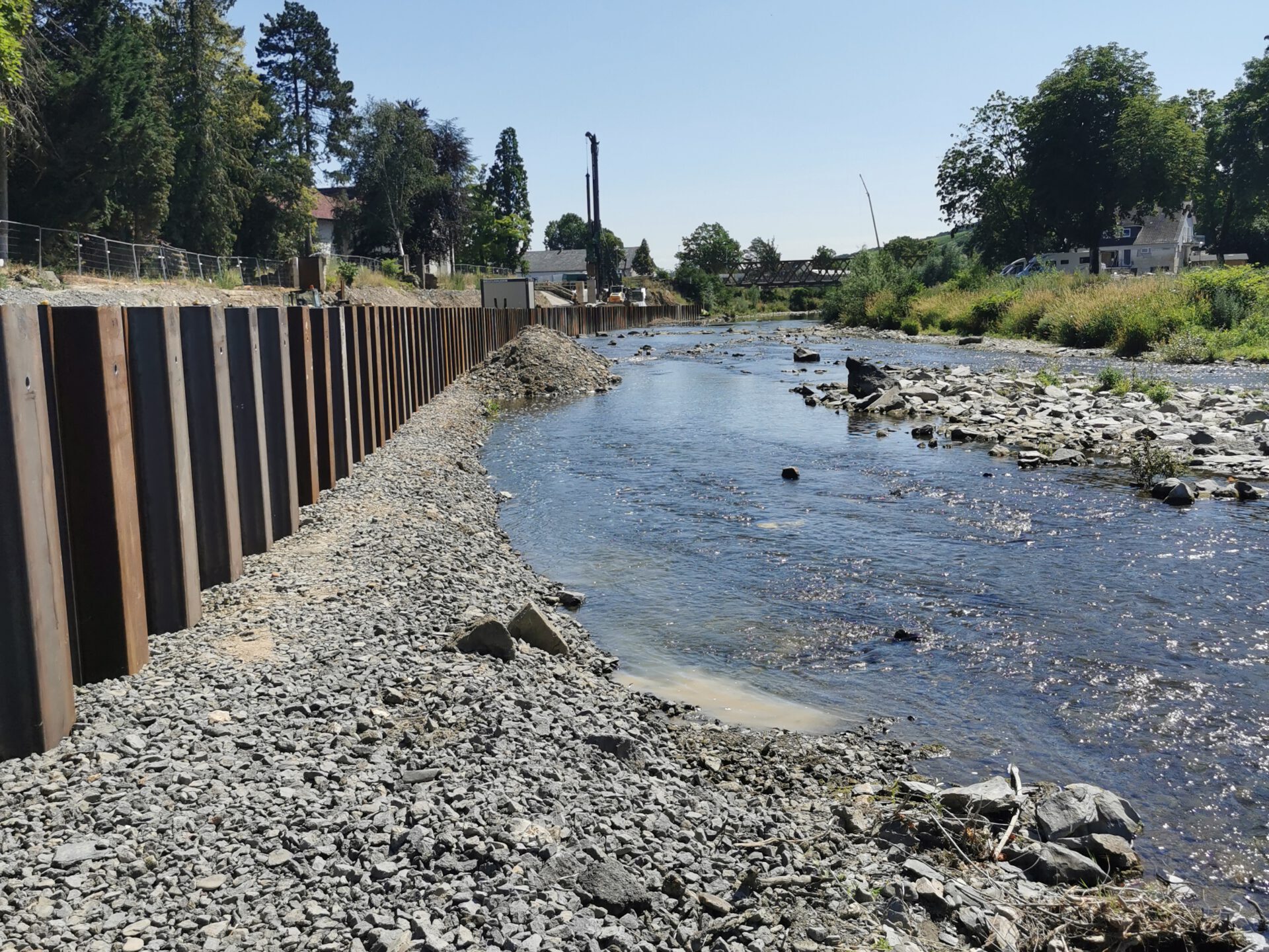 Verbau von 312 Tonnen Hoesch Spundwand für den Wiederaufbau der Stadt Bad Neuenahr-Ahrweiler